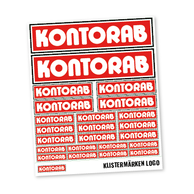 Dekal Kontorab blandade storlekar