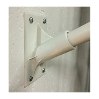Väggfäste till fasadflagga vit